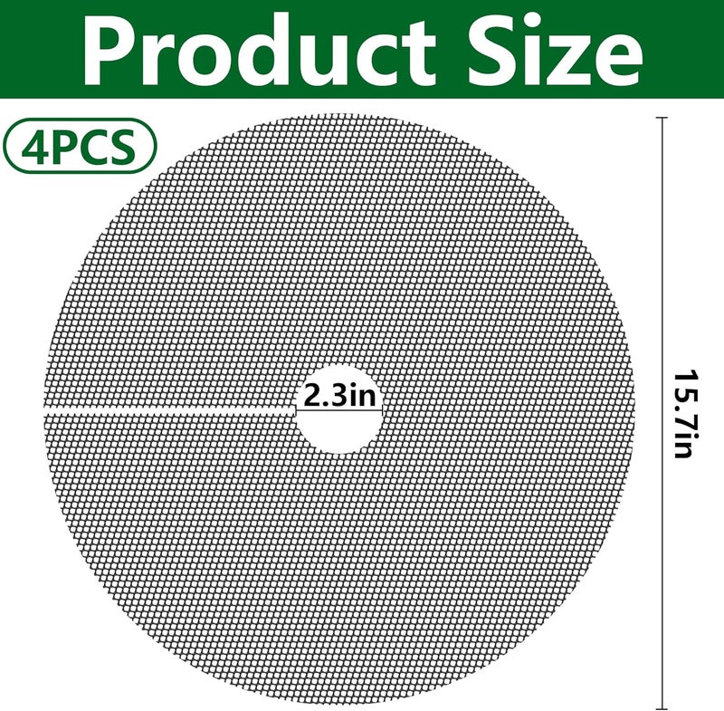 Adnee 4 Pcs 15.7 Inch Plant Pot Grids-Cuttable Plant Pot Soil Covers Protectors from Animals-Indoor Round Planter Pots Soil Guard for Outdoor Garden Plants Protection - Image 2